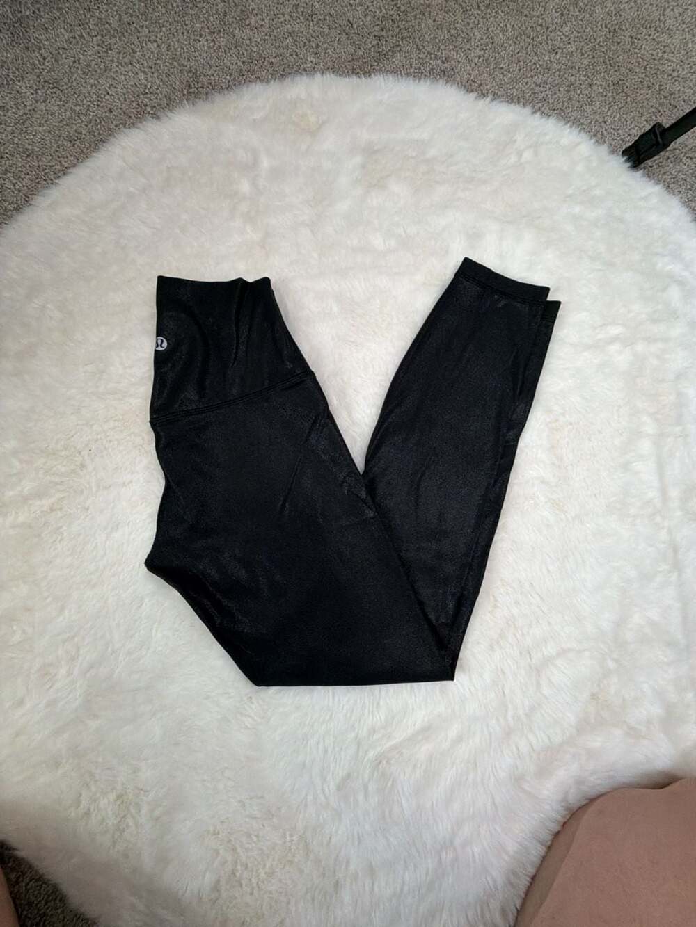 Lululemon Align High-Rise Pant 28" in Black Luxe Shine Foil Print